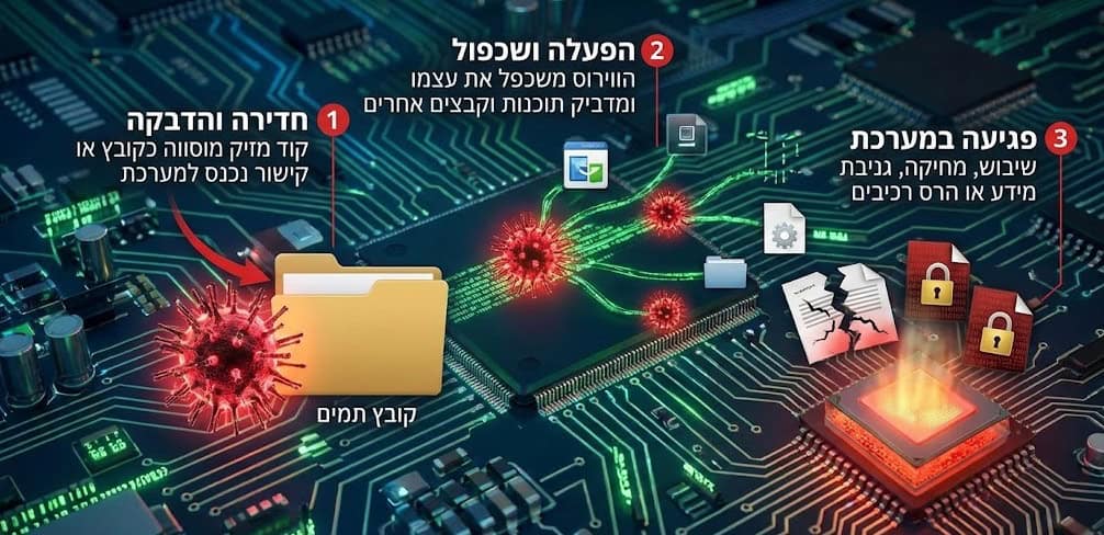 מהו וירוס מחשב וכיצד הוא משפיע על המערכת מהו וירוס מחשב וכיצד הוא משפיע על המערכת